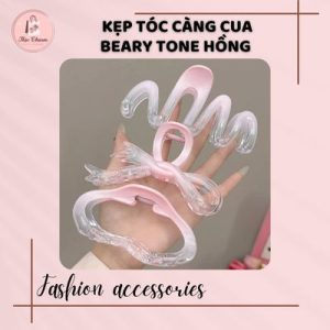 kẹp tóc càng cua tone hồng kẹp tóc xinh 