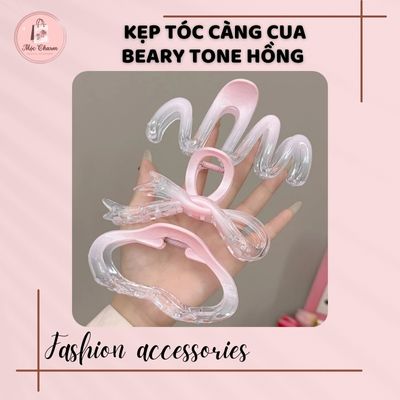 kẹp tóc càng cua tone hồng kẹp tóc xinh
