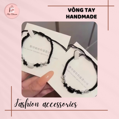 Vòng tay handmade đá mặt mèo