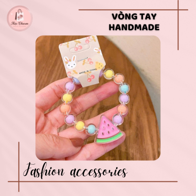 Vòng tay handmade đính hạt dễ thương - Hình ảnh 2