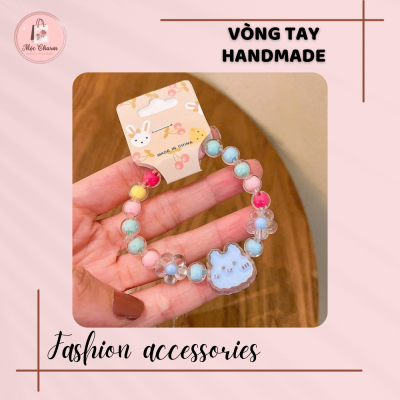 Vòng tay handmade đính hạt dễ thương - Hình ảnh 3