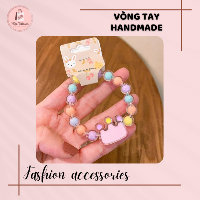 Vòng tay handmade đính hạt dễ thương - Hình ảnh 4