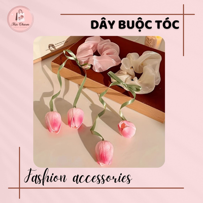 Dây Buộc Tóc Scrunchie Lụa “Tulip Love”